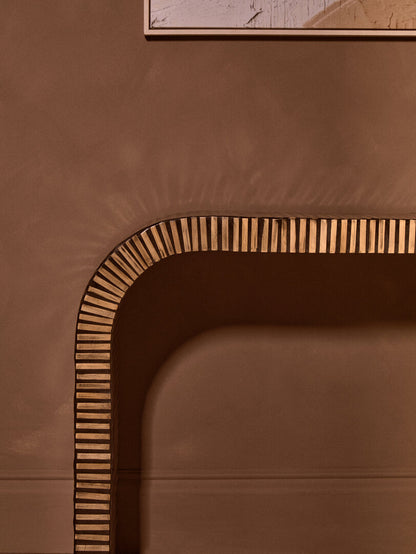 Grove Bamboo Inlay Curved Console Table