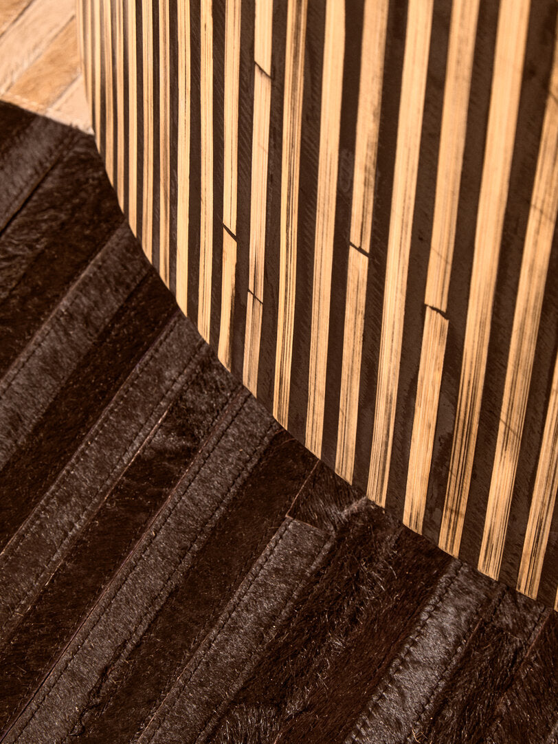 Grove Bamboo Inlay Round Coffee Table