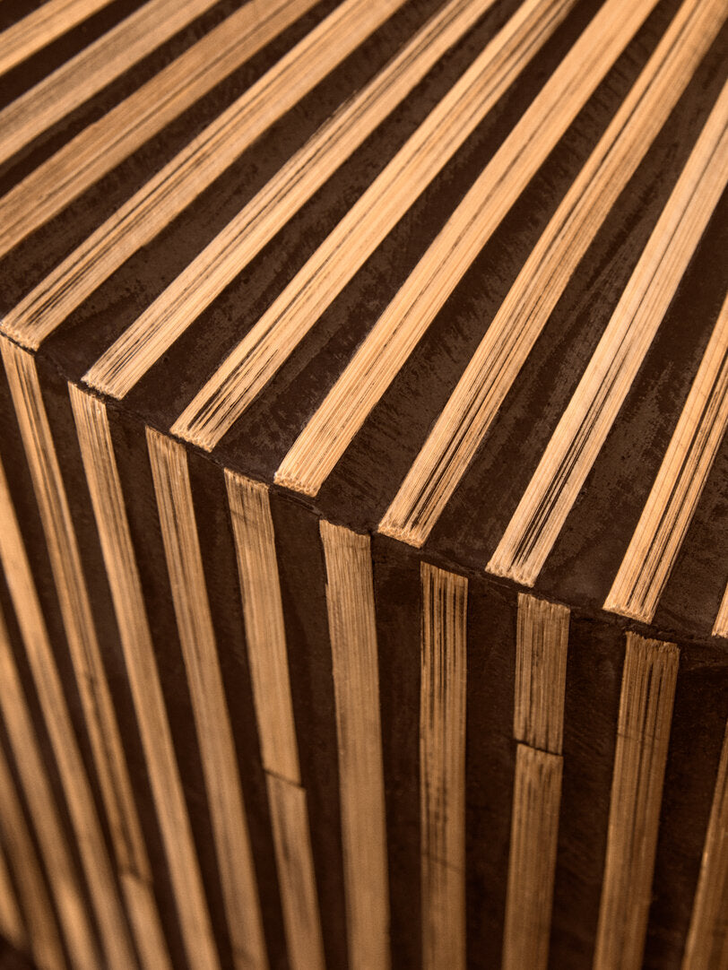 Grove Bamboo Inlay Round Coffee Table