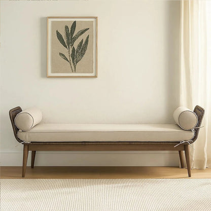 Masterpiece Rope Woven Longue Bench with Cushions