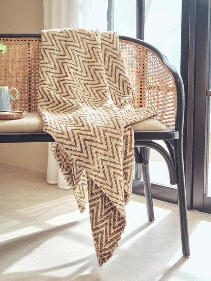 Sierra Beige Woven Throw