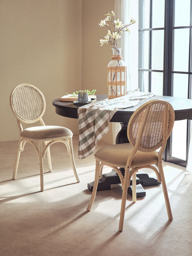 Pacific White Wash Elm Wood Dining Chair