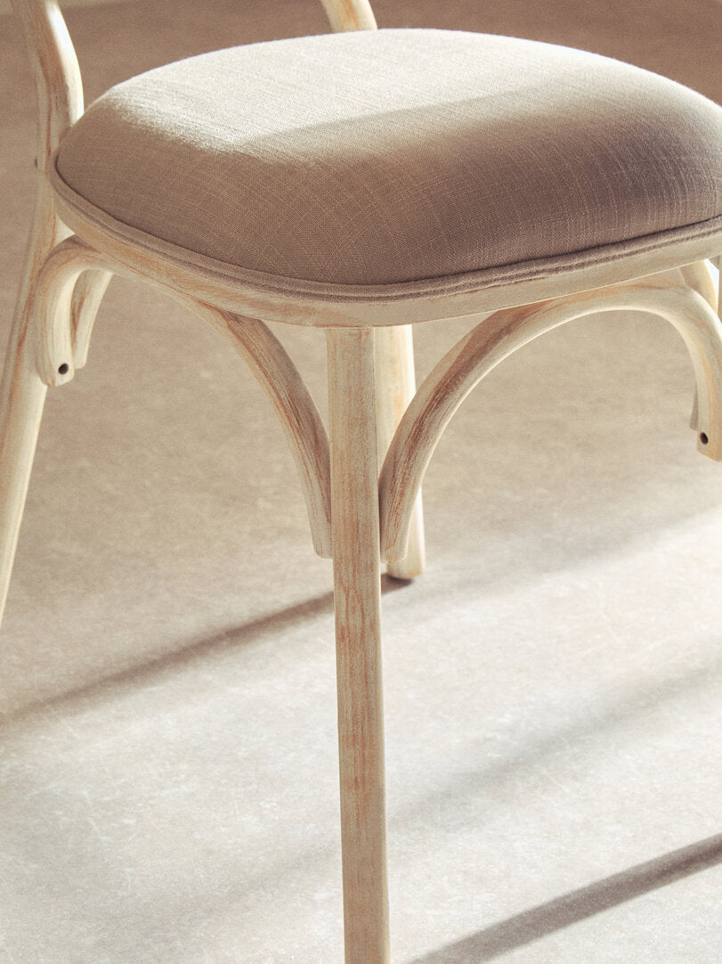 Pacific White Wash Elm Wood Dining Chair