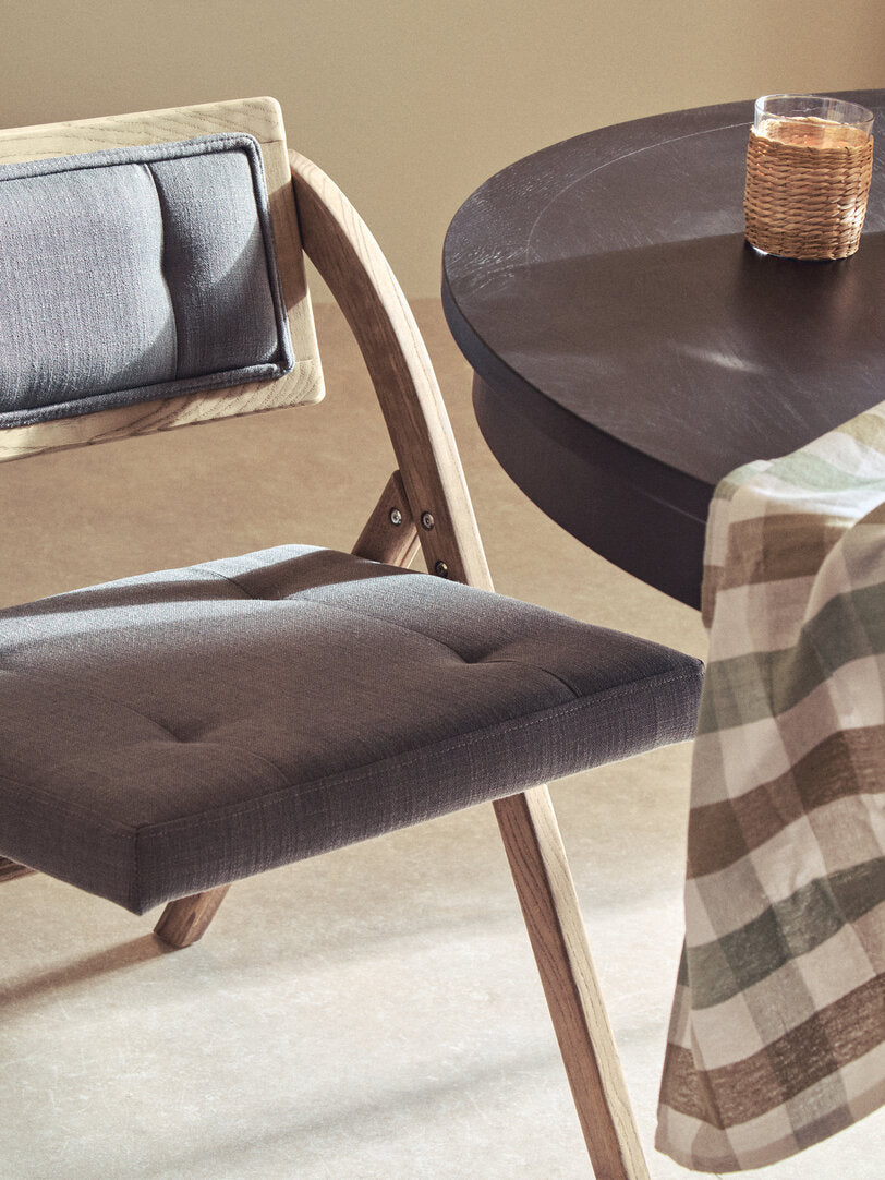 Pacific Grey Wash Elm Wood Folding Chair