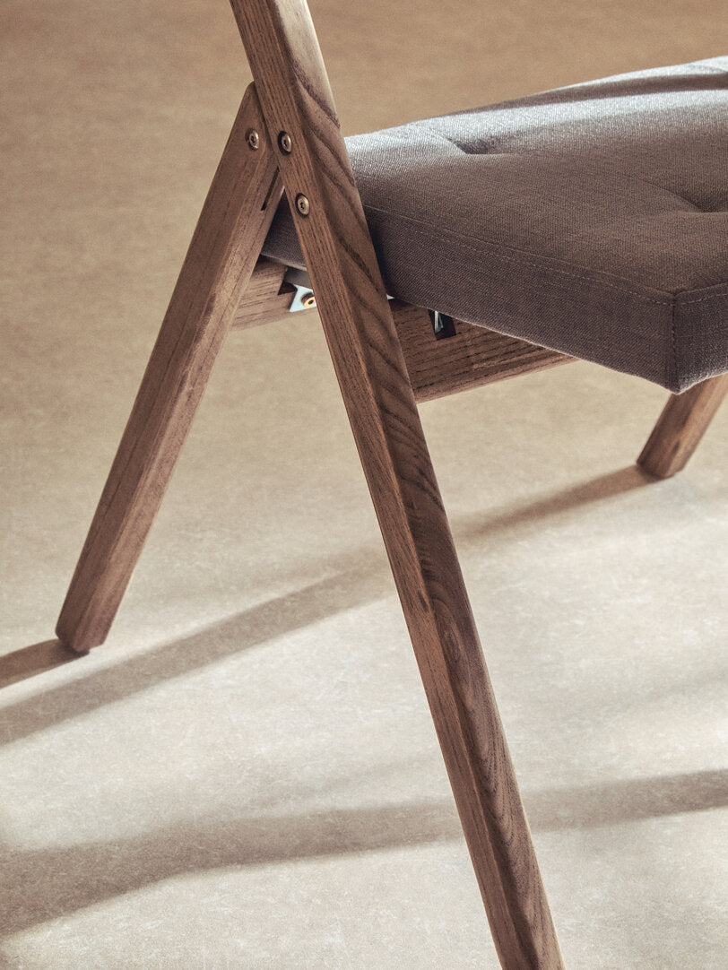 Pacific Grey Wash Elm Wood Folding Chair