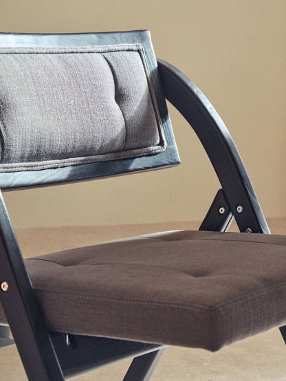 Eti Grey and Black Elm Wood Folding Chair