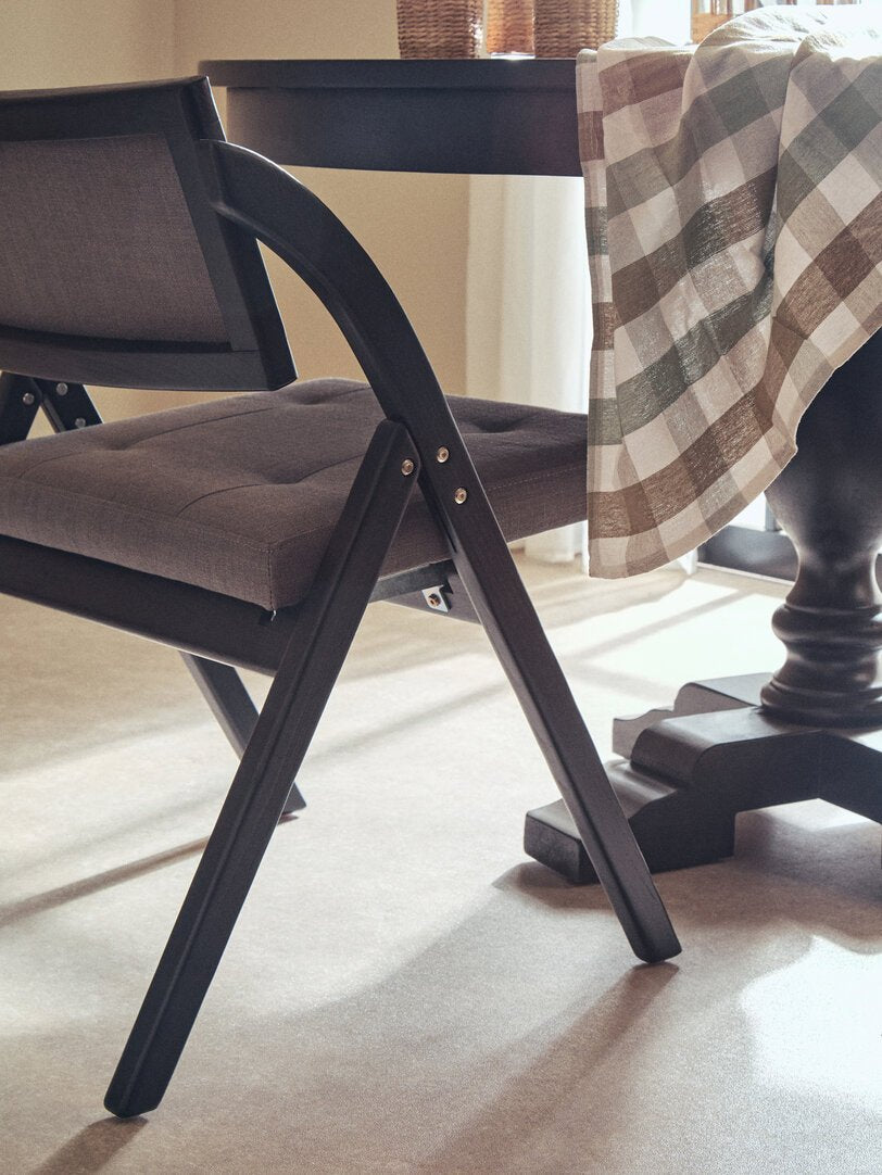 Eti Grey and Black Elm Wood Folding Chair