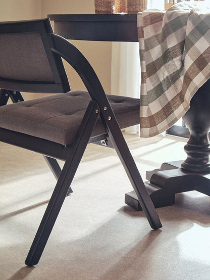 Eti Grey and Black Elm Wood Folding Chair