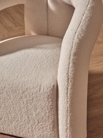 Bianca Ivory Boucle Statement Chair