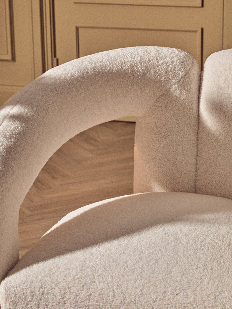 Bianca Ivory Boucle Statement Chair