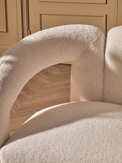 Bianca Ivory Boucle Statement Chair