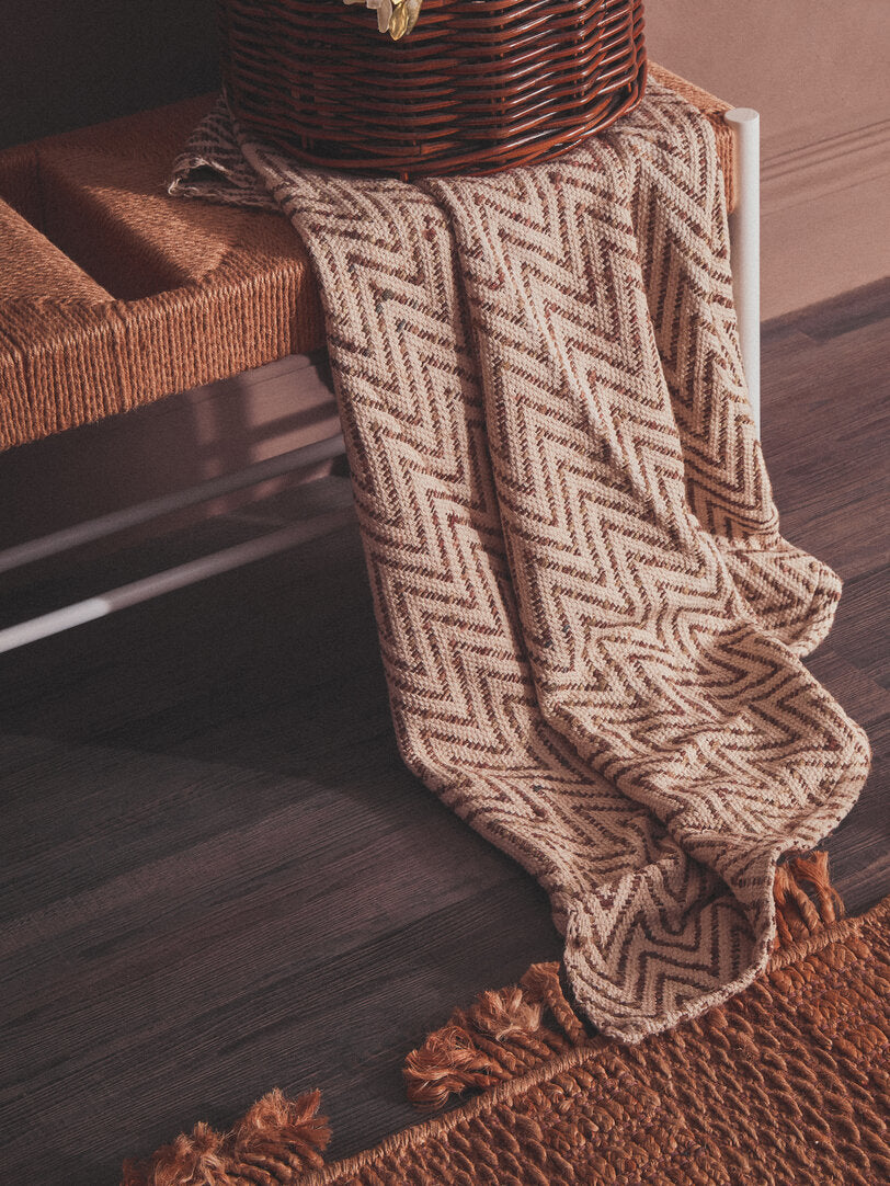 Sierra Beige Woven Throw