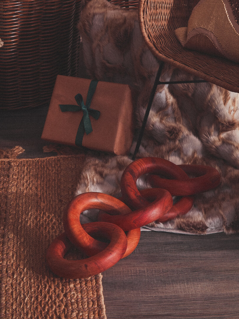 Folia Grey And Natural Fur Throw