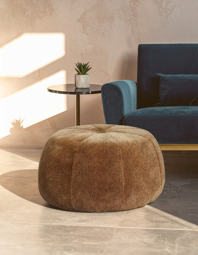 Tribeca Leopard Print Pouffe