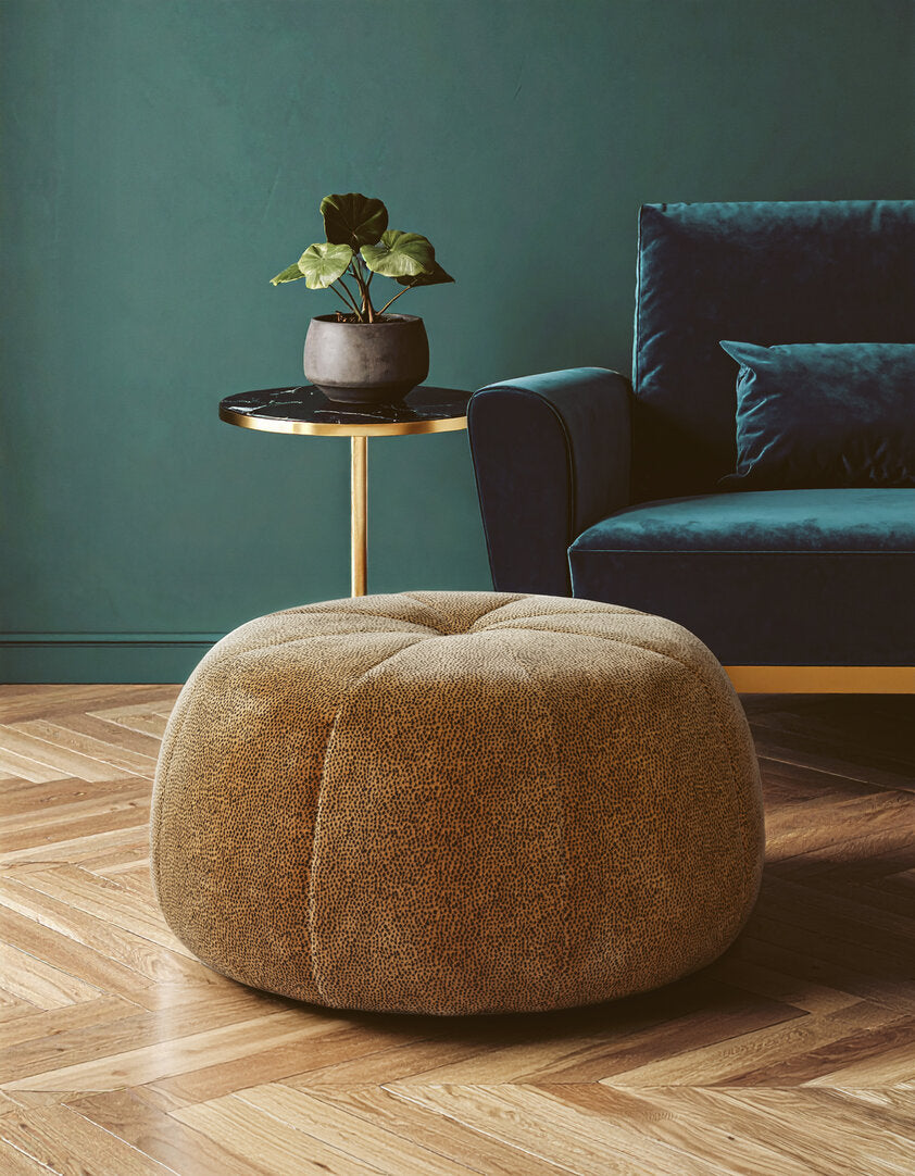 Tribeca Leopard Print Pouffe