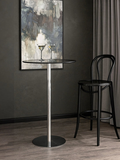 Adair Black Tempered Glass Bar Table