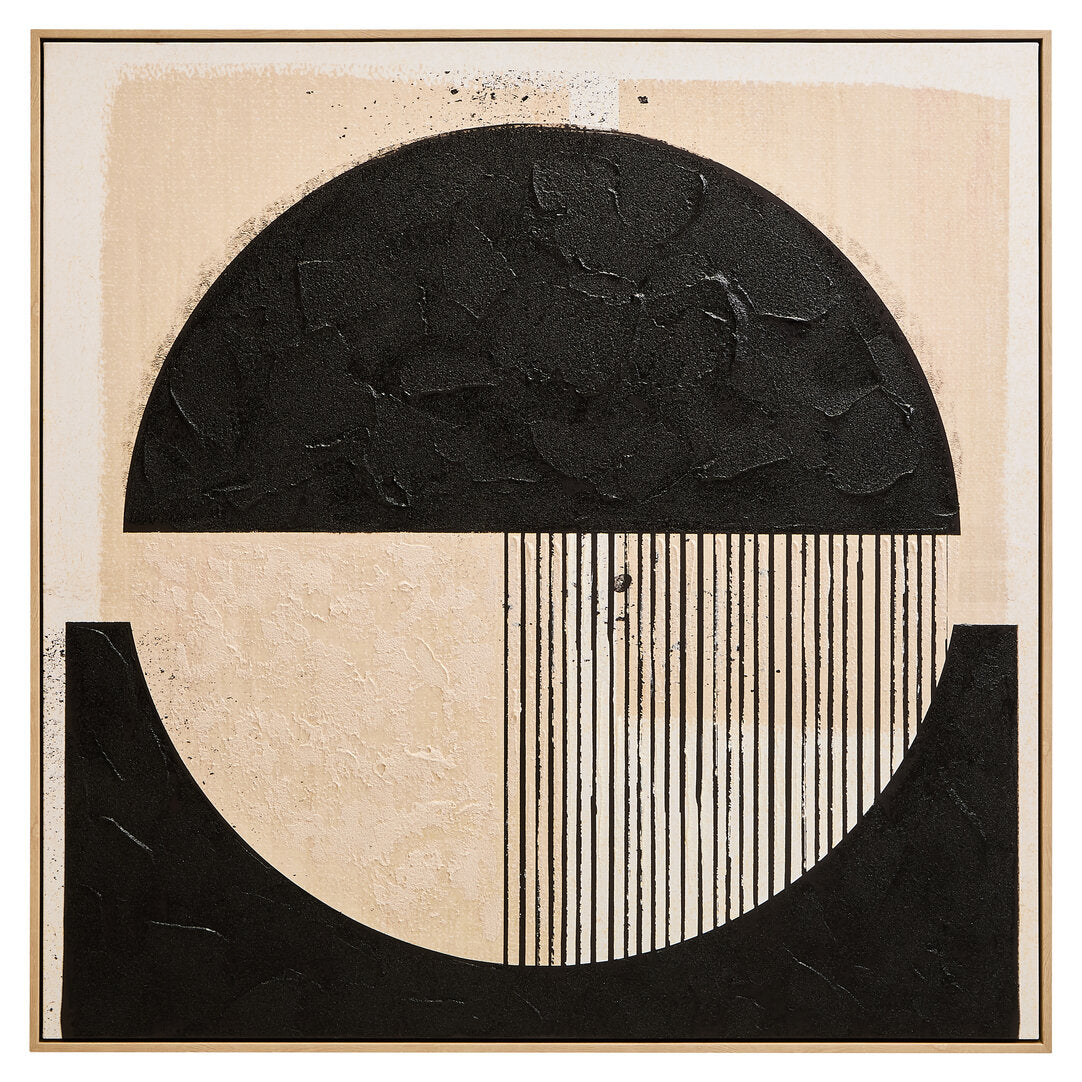 Modernist Black and Cream Wall Art