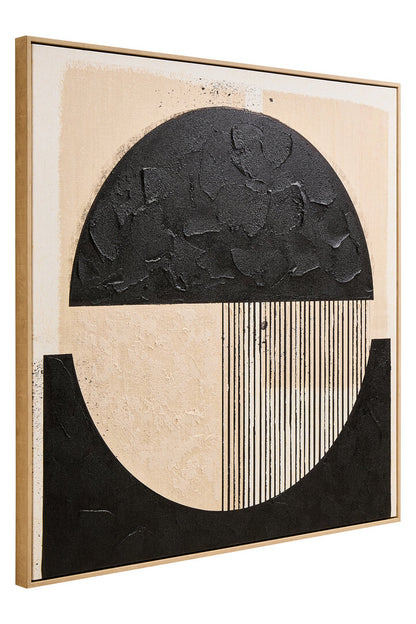 Modernist Black and Cream Wall Art