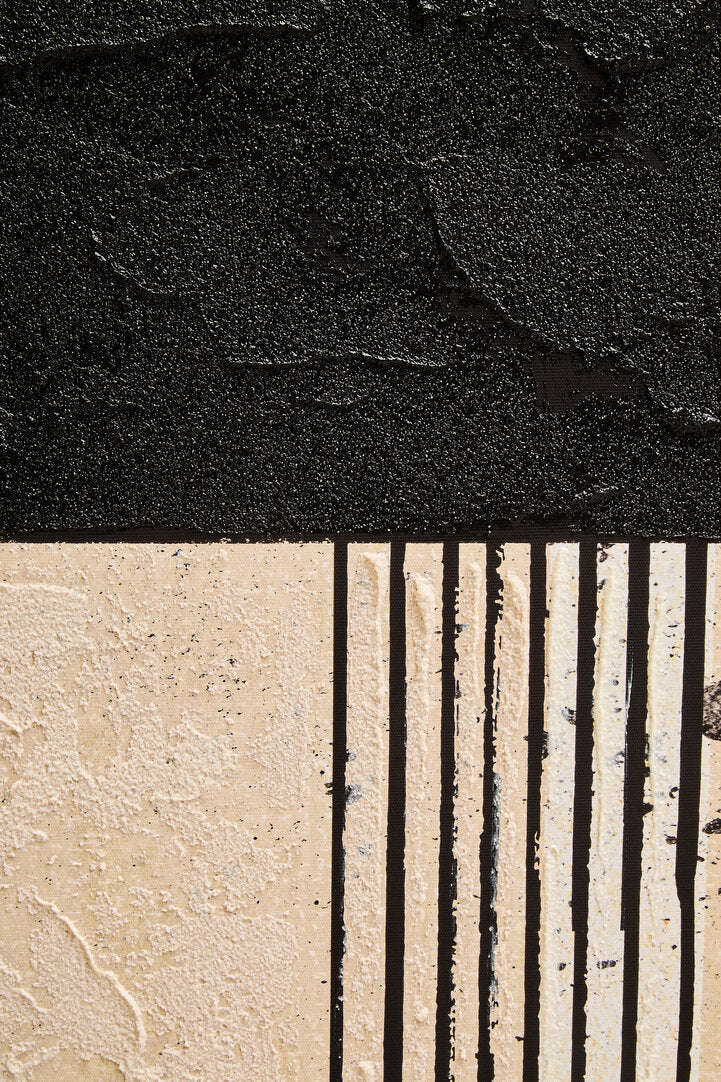 Modernist Black and Cream Wall Art