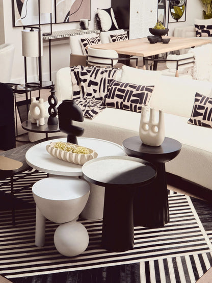Arbor Black And White Ombre Side Table