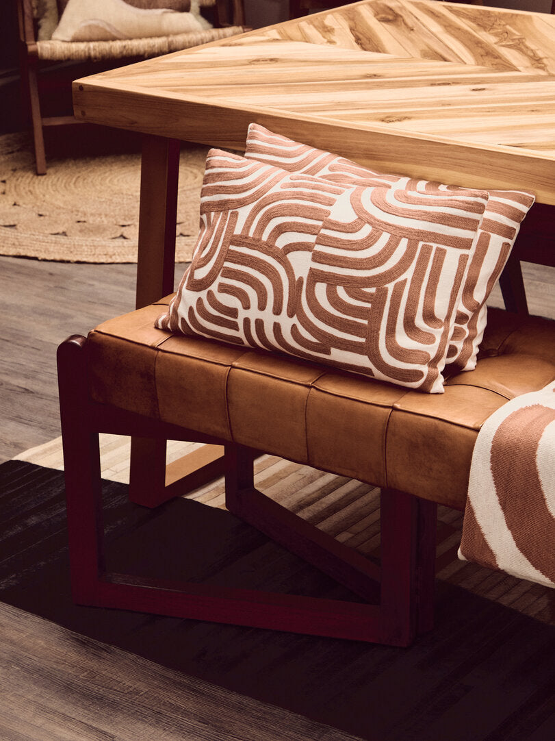 Zola Natural and Terracotta Cushion