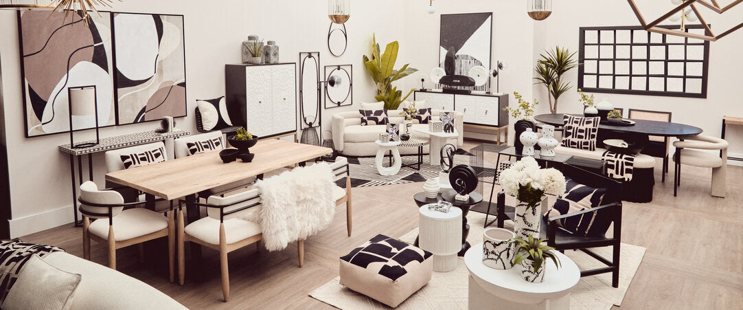 Zola Black and Natural Square Cushion