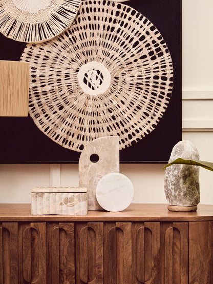 Milan Natural And black Paper Design Wall Art