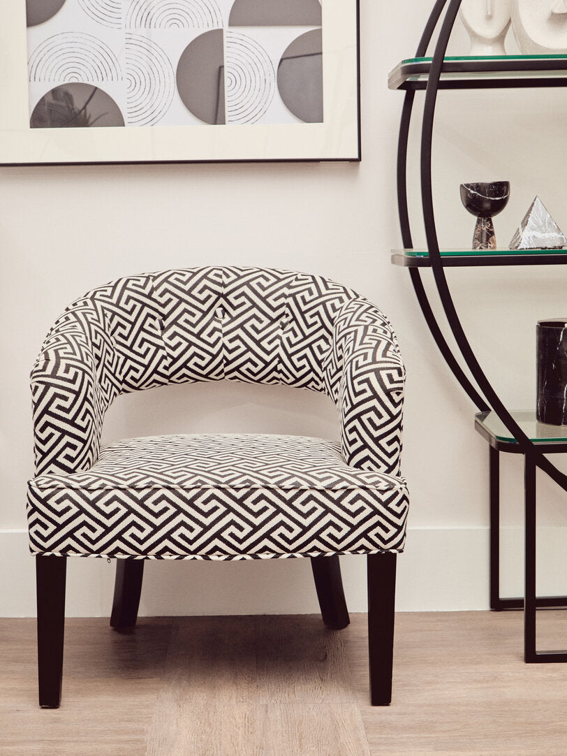 Mayfair Greek Key design Cutout Lounge Chair