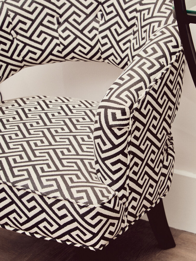 Mayfair Greek Key design Cutout Lounge Chair
