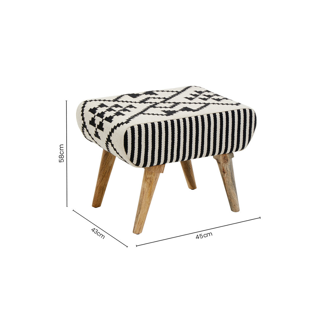 Serene Berber Style Footstool