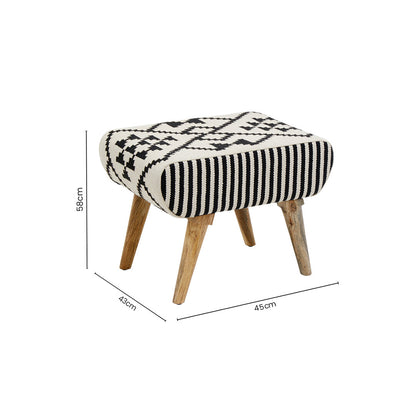 Serene Berber Style Footstool