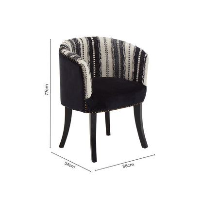 Serene Black and White Chair