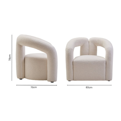 Bianca Ivory Boucle Statement Chair