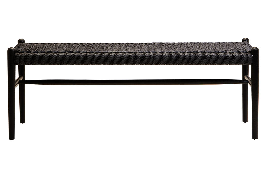 Pacific Black Rope and Elm Wood Bench