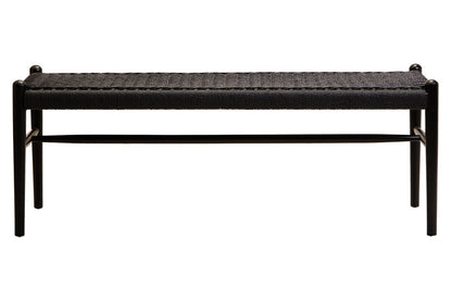 Pacific Black Rope and Elm Wood Bench