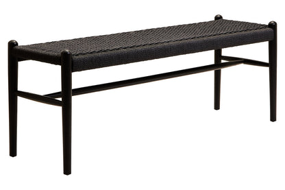 Pacific Black Rope and Elm Wood Bench
