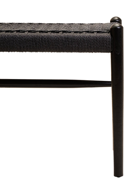 Pacific Black Rope and Elm Wood Bench