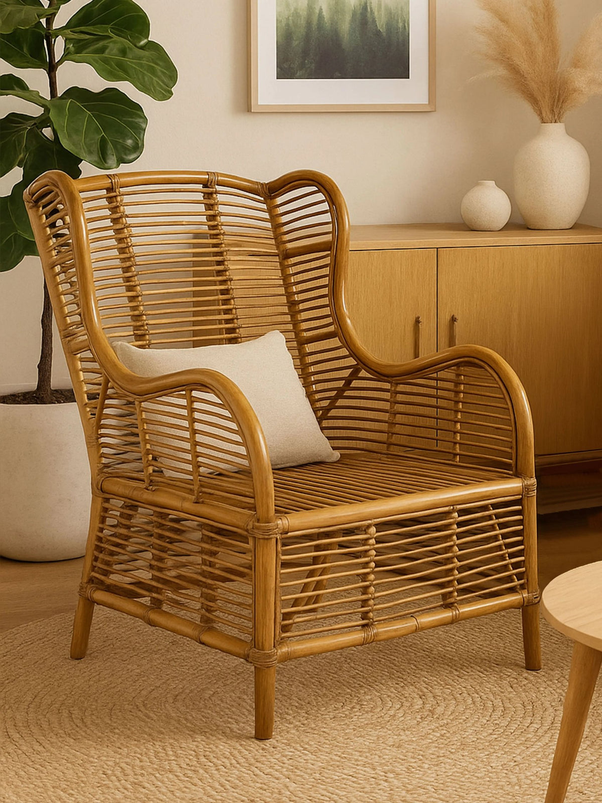 Celebes Grey Natural Kubu Rattan Chair