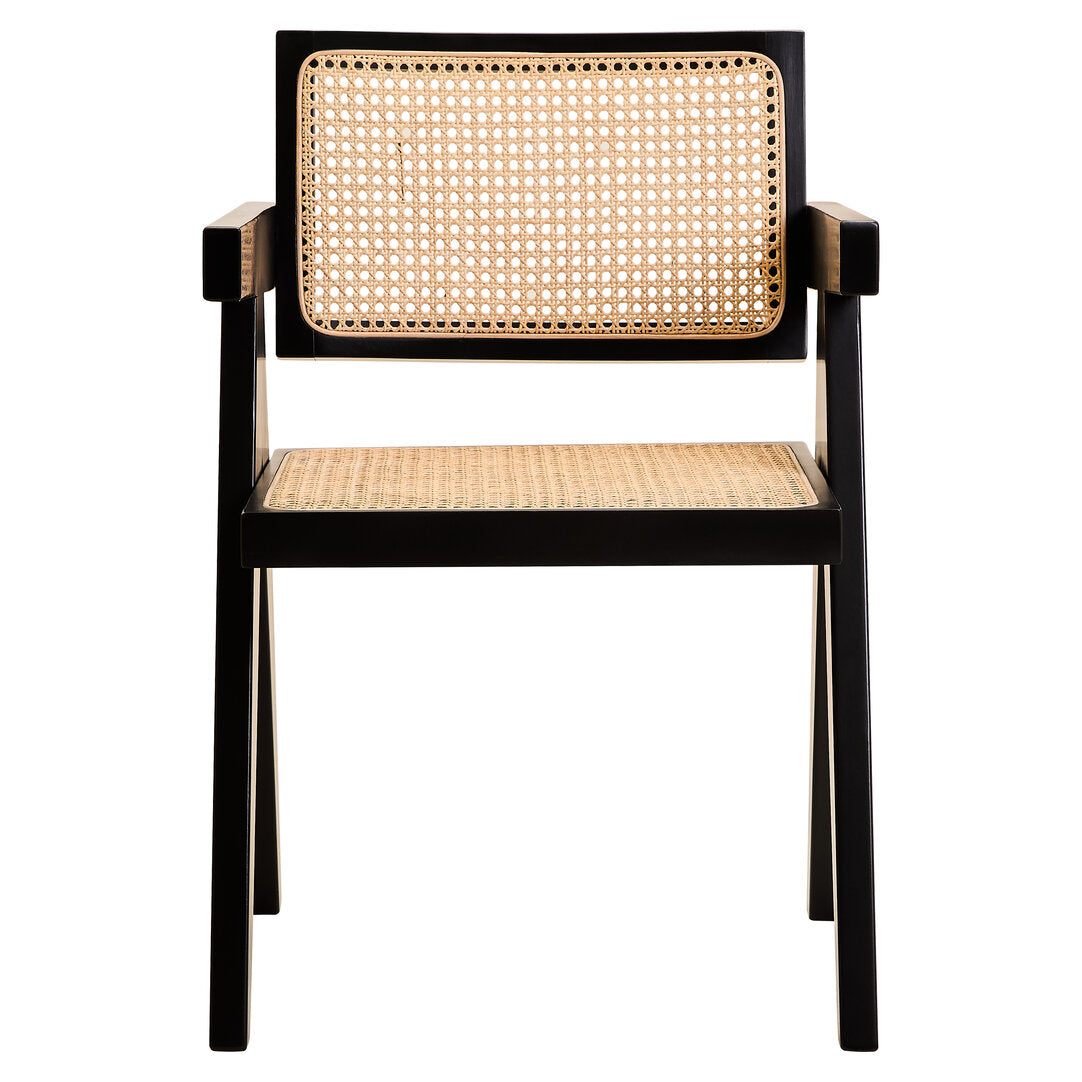 Pacific Natural Cane and Black Beech Wood Dining Chair