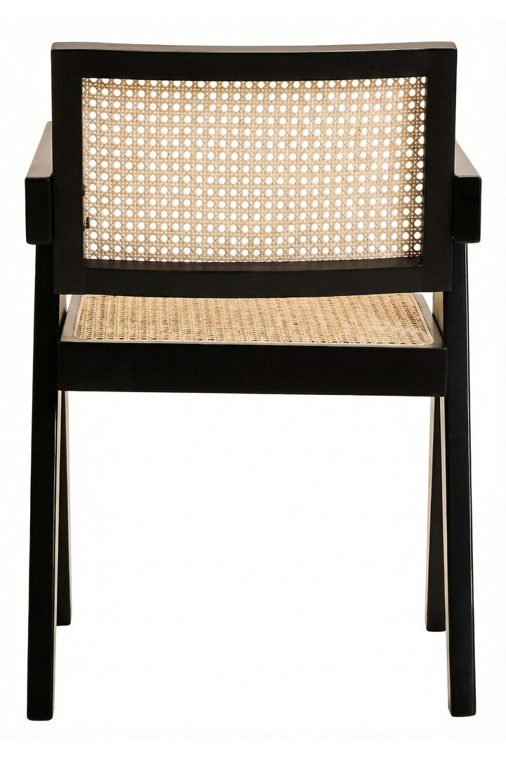 Pacific Natural Cane and Black Beech Wood Dining Chair