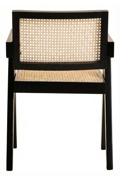 Pacific Natural Cane and Black Beech Wood Dining Chair