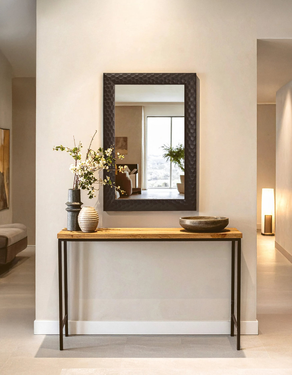 Kendal Wall Mirror With Black Frame