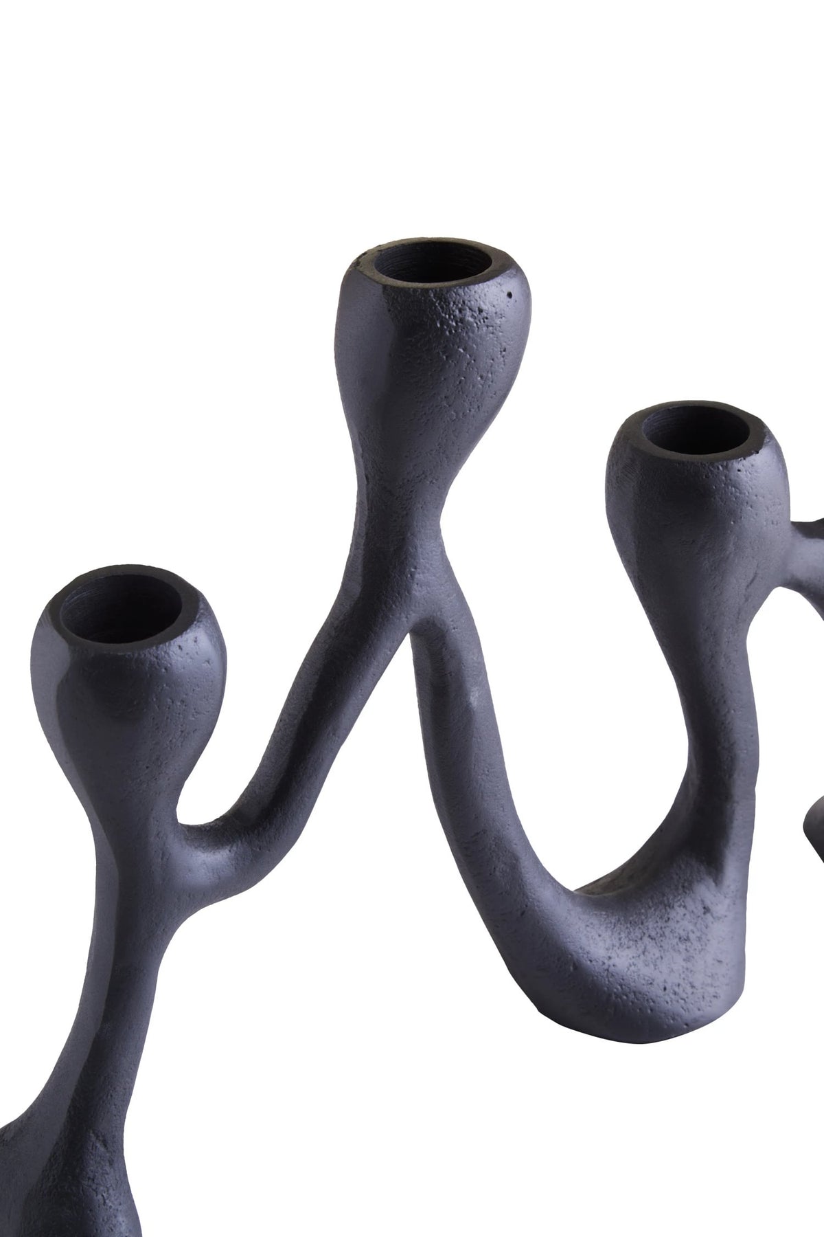 Link Four Light Black Candle Holder