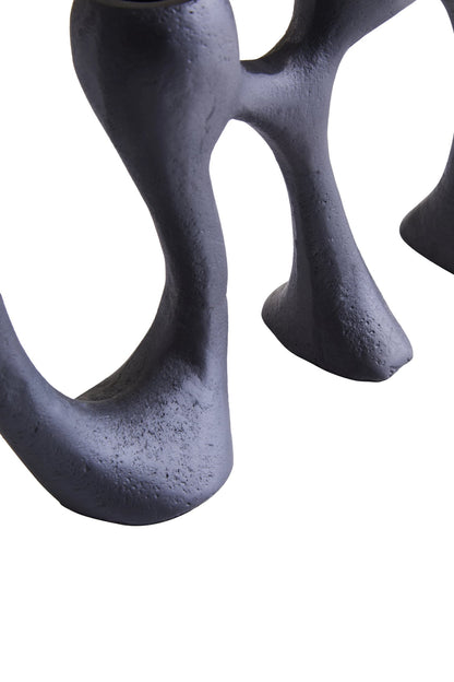 Link Four Light Black Candle Holder