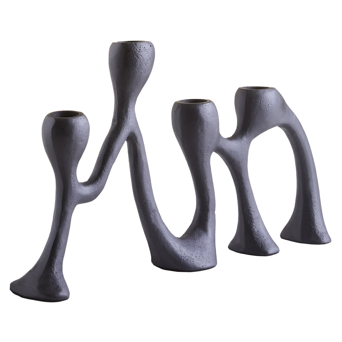Link Four Light Black Candle Holder