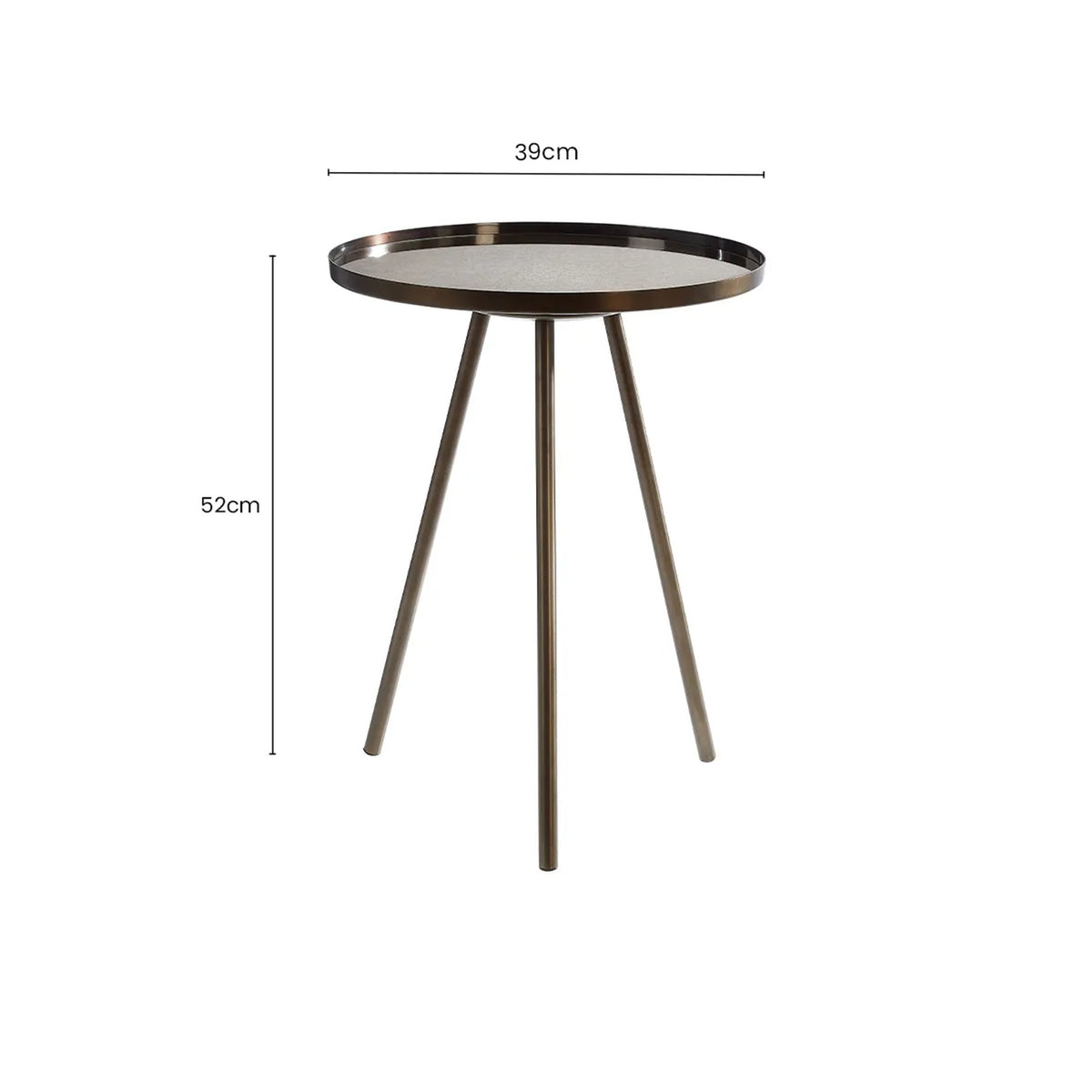 Aria Black Finish Side Table