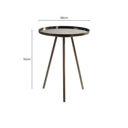Aria Black Finish Side Table