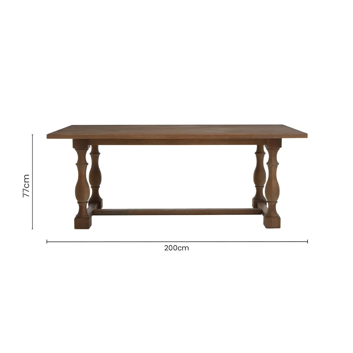 Glade Oak Wood Rectangular Dining Table