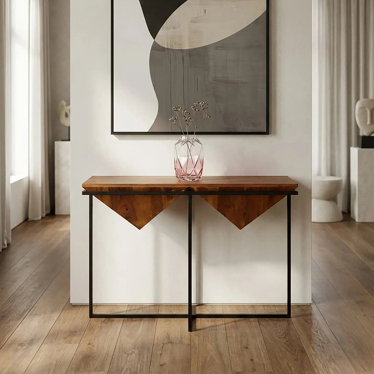 Kasauli Acacia Pyramid Console Table