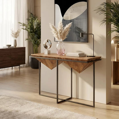 Kasauli Acacia Pyramid Console Table